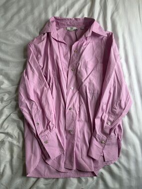 VINCE Oversized Cotton Button Down